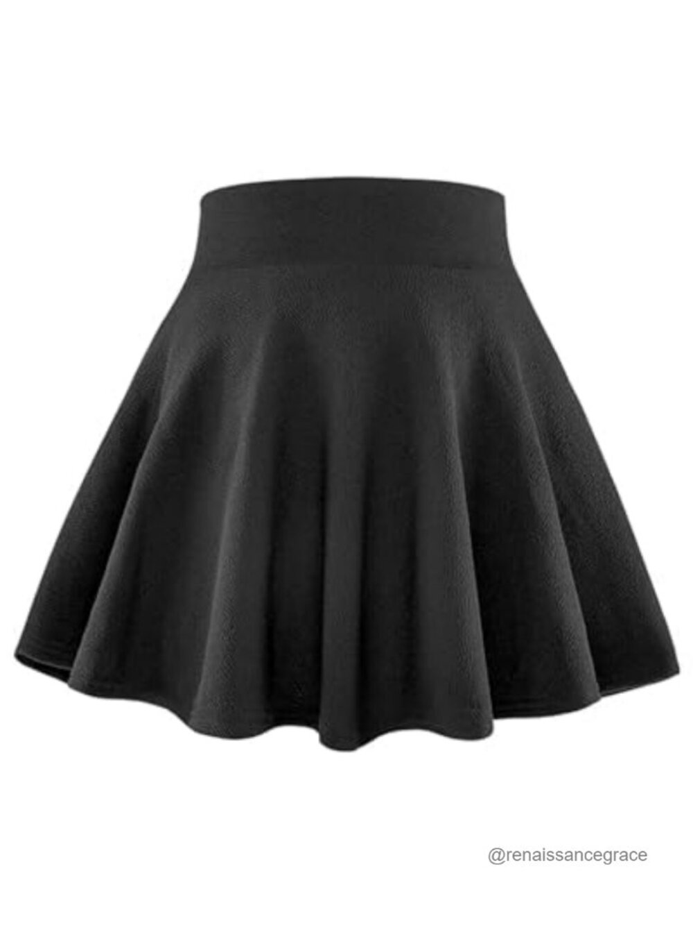 Girls Mini Flare Pleated Skirt Skater Uniform Stretch Waist